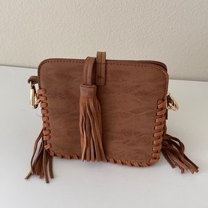 Camel brown hand made purse